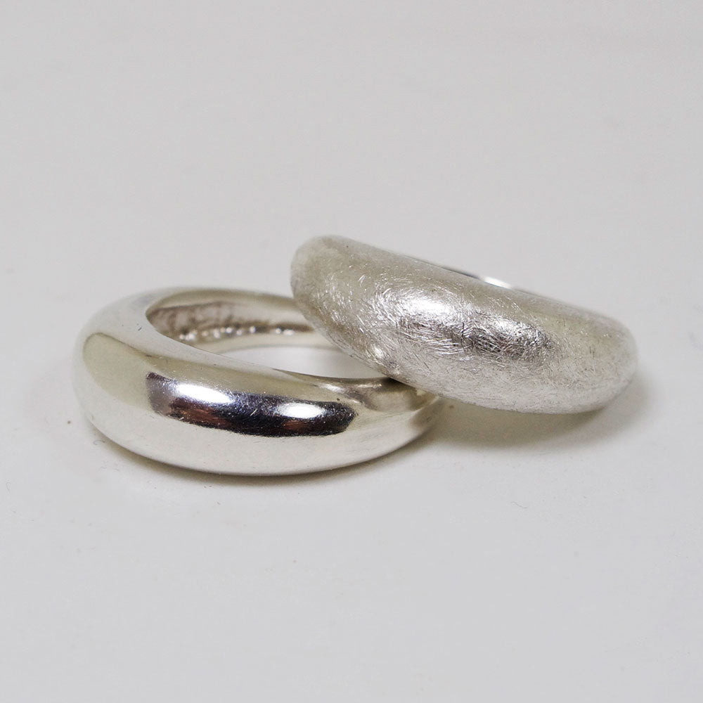 Anillo Bombé Liso y Satín