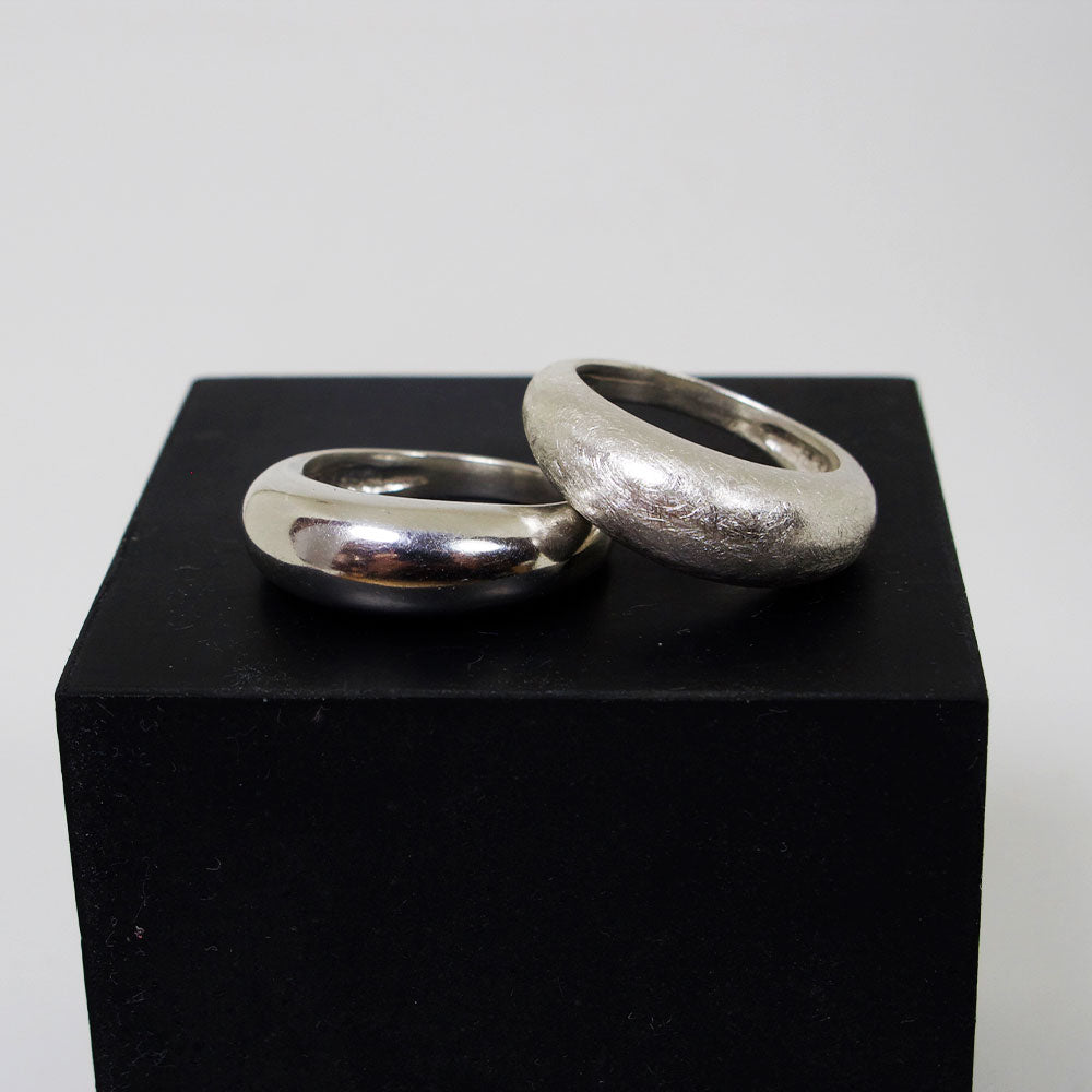 Anillo Bombé Liso y Satín